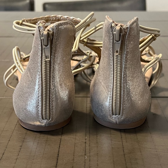 NWT Addition-Elle 9WW gold metallic gladiator sandals - Picture 7 of 12